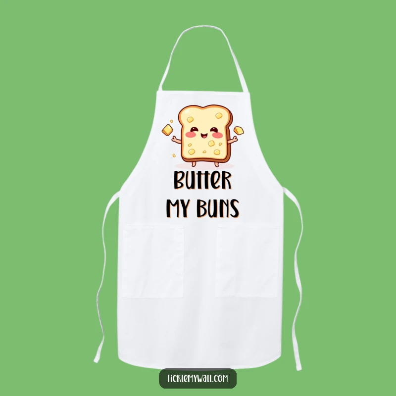 Funny Blushing Toast Butter Juggling Apron - Chef's Hilarious Kitchen Companion Gift