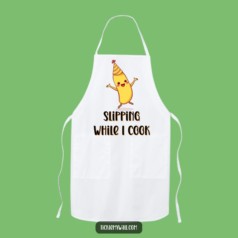 Funny Dancing Banana Slips Apron: Kitchen Comedy Wear