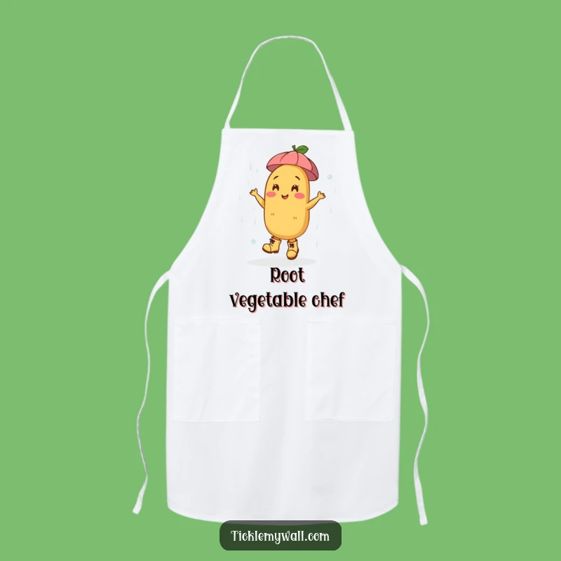 Funny Dancing Potato Boots Rain Apron: Cook with Joy!
