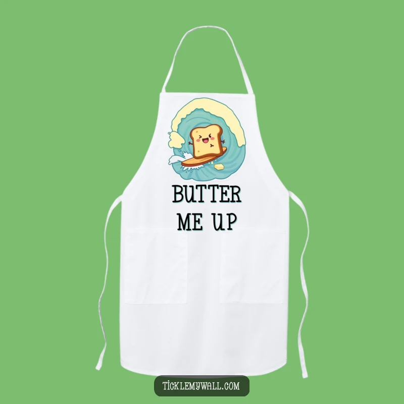 Funny Toast Surfing Butter Apron Gift - Cook with Breakfast Bravado!