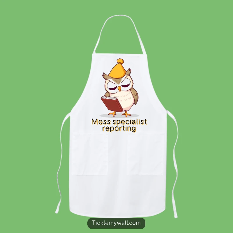 Funny Clumsy Owl Apron - Cook Up Laughs in the Kitchen!