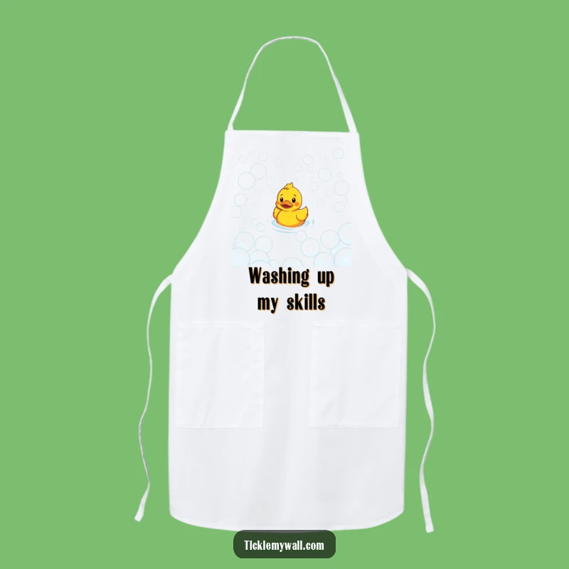 Funny Confused Duck Bubble Maze Apron: Cook with Confusion!