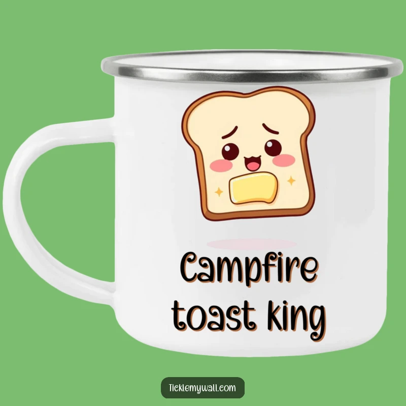 Funny Toast Butter Goal Camping Mug: Determined Sips for Outdoor Breakfasts