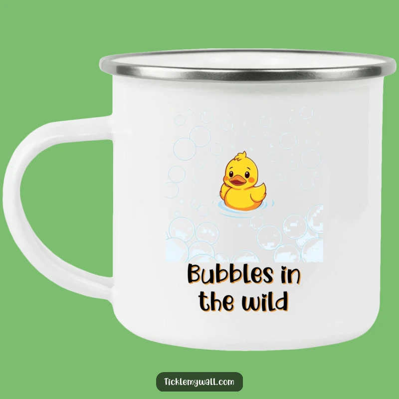Funny Confused Duck Bubble Maze Camping Mug: Adventure and Puzzles!