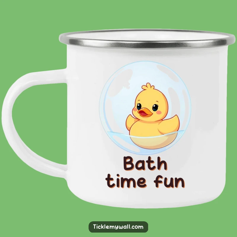 Funny Ducky Bubble Camp Mug: Bath Time Brews, Outdoor Funny Gift!