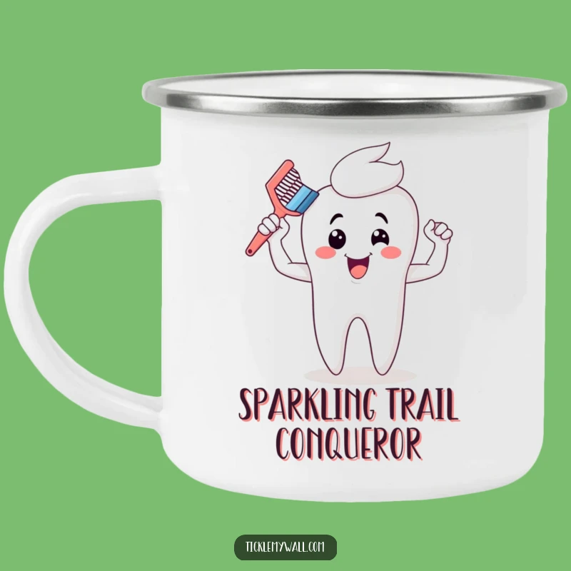 Funny Toothbrush Muscle Enamel Camping Mug - Adventure Fuel Humor