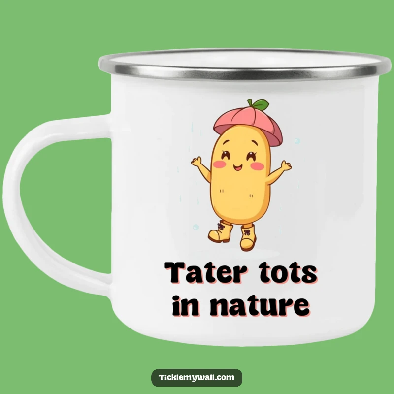 Funny Dancing Potato Boots Rain Camping Mug: Adventure and Cheer!
