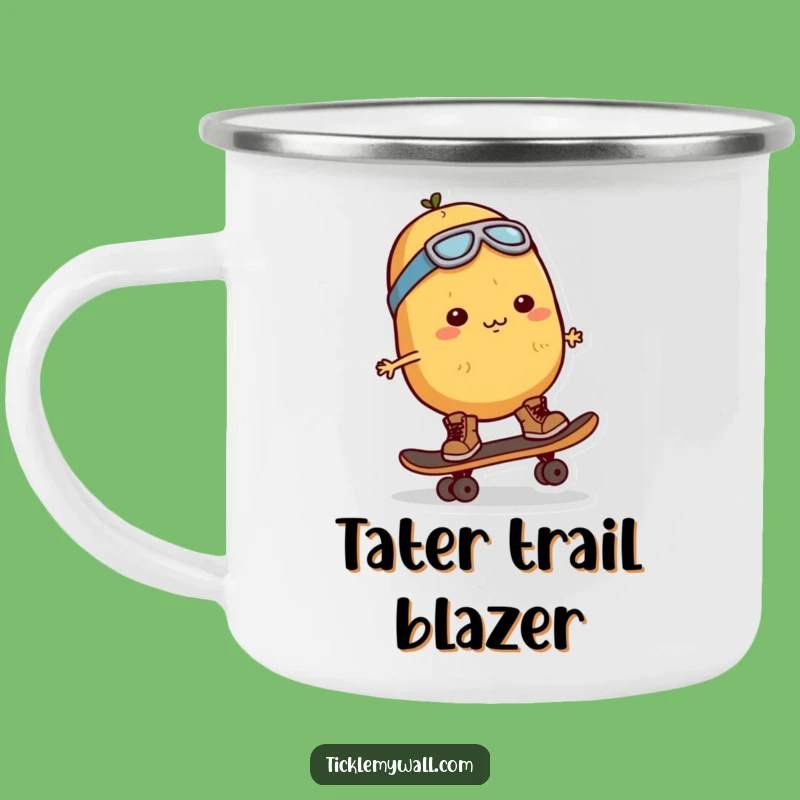 Funny Potato Skater Camping Mug Adventure & Laughs