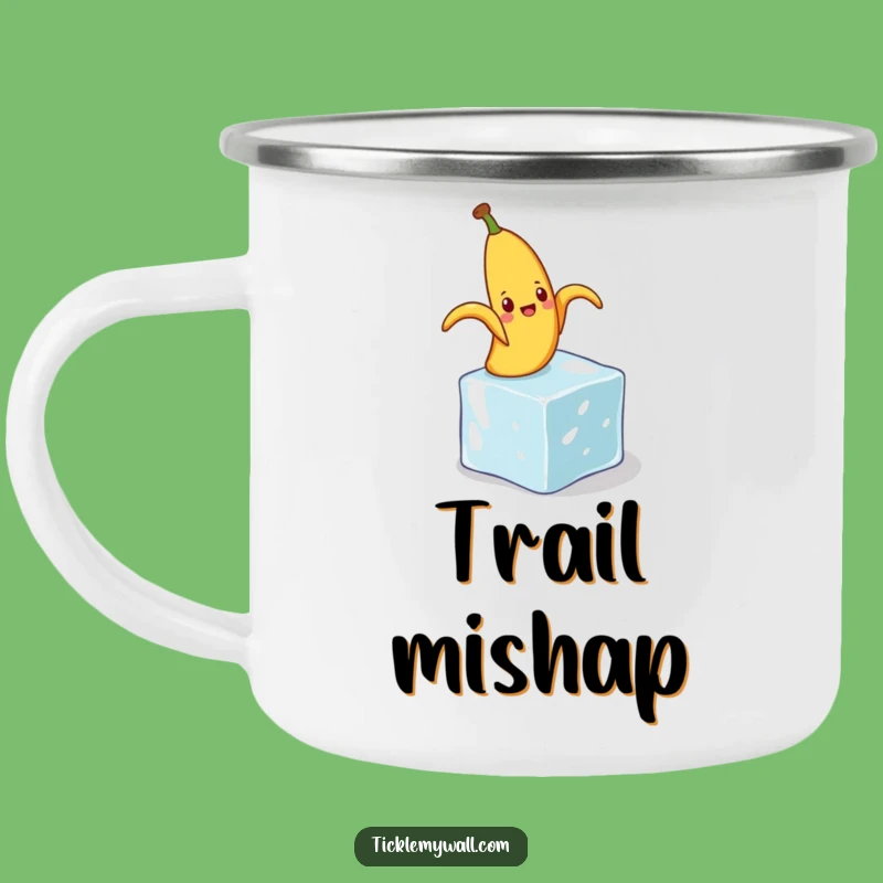 Funny Banana Peel Slip Camping Mug: Adventure with a Comedic Tumble Gift