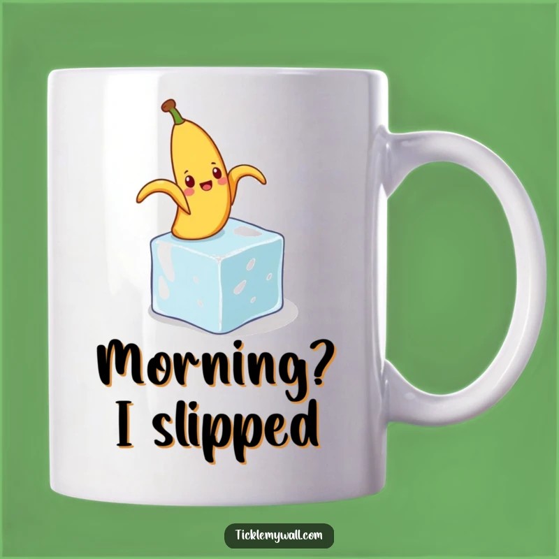 Funny Banana Peel Slip Mug: Hilarious Fruit Gag Gift for Clumsy Friends