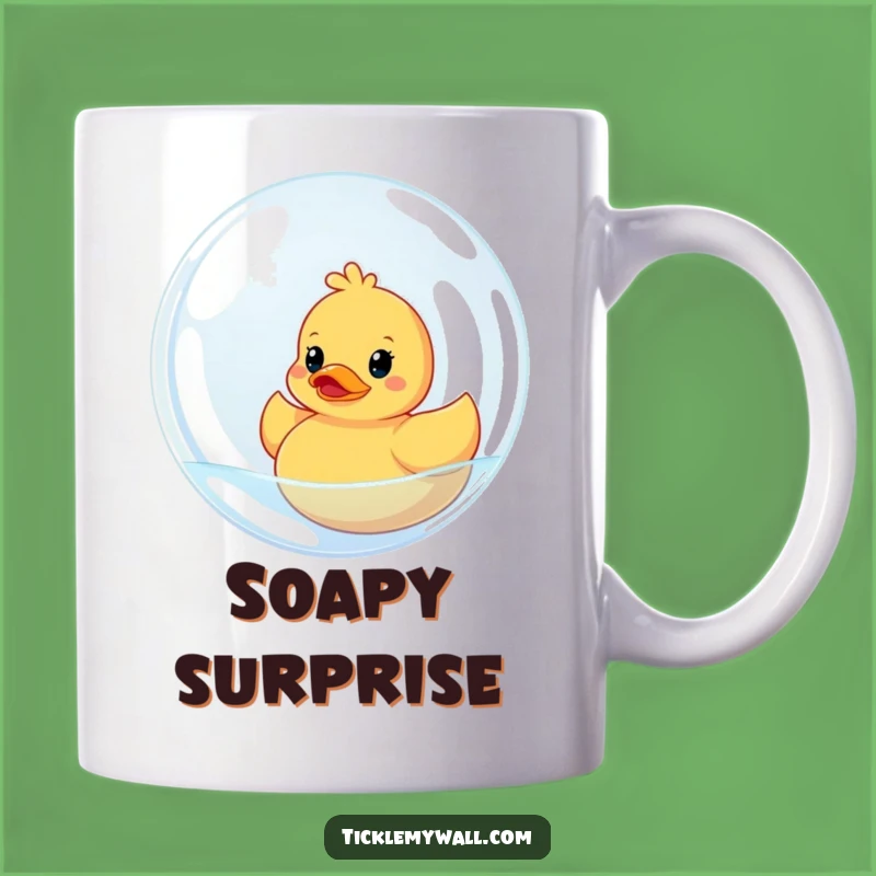 Funny Rubber Ducky Bubble Trouble Mug: Bath Time Chaos, Perfect Funny Gift!