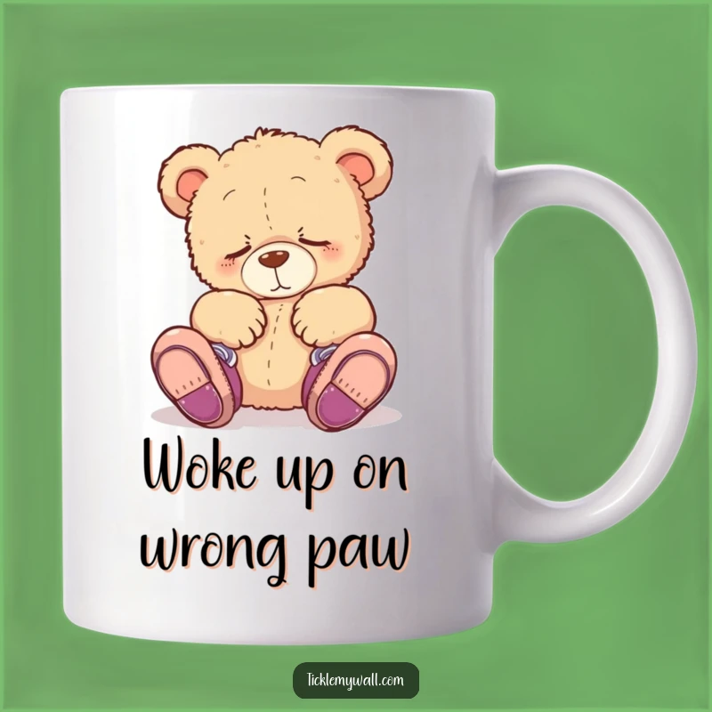 Funny Sleepy Teddy Bear Mug: Adorable Humor for a Cozy, Giggling Gift