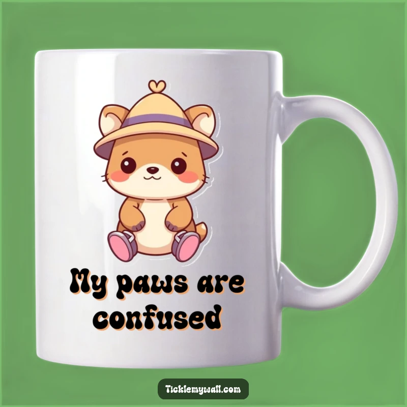 Hilarious Animal in Hat Funny Mug Gift - Adorable Pet Goes Wild With Shoes!