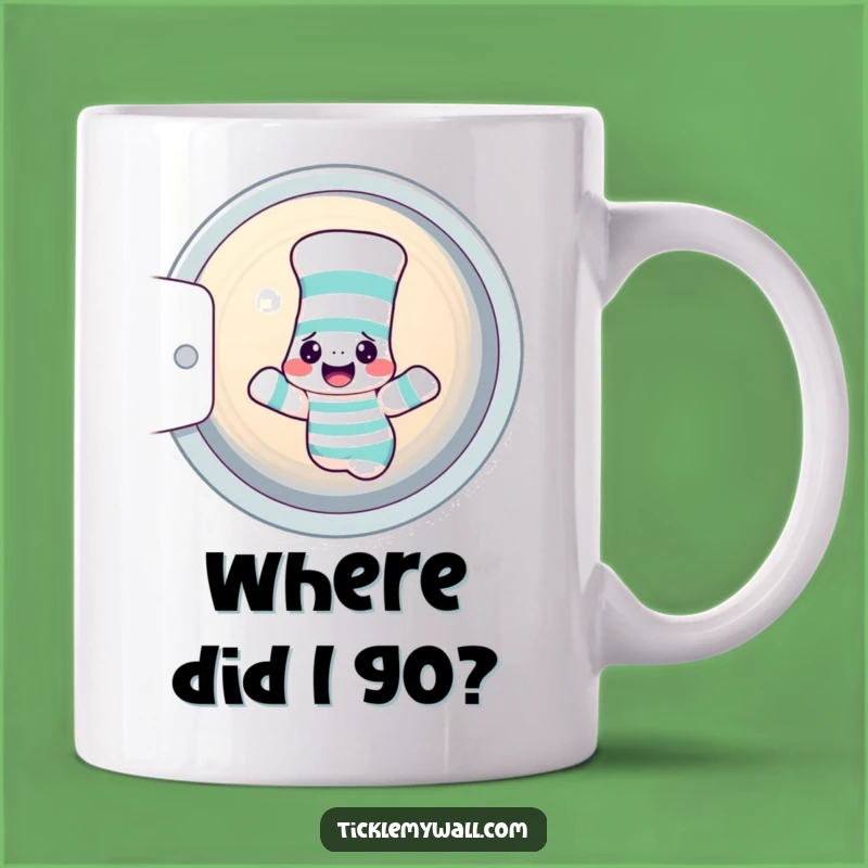 Funny Confused Sock Dryer Mug - Hilarious Laundry Day Gift for Sock Lovers!