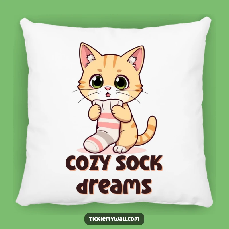 Funny Surprised Cat Sock Pillow: Cuddle Up with Comedic Cat Chaos
