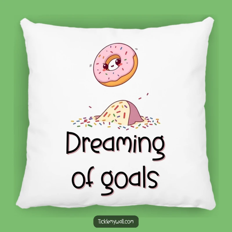 Funny Donut Obstacle Pillow - Cozy Up with Determined Cartoon Comfort!