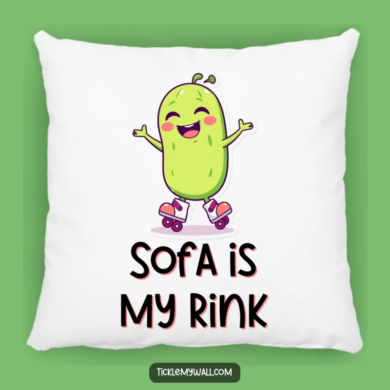 Funny Laughing Pickle Roller Skate Pillow: Comfy and Hilarious!