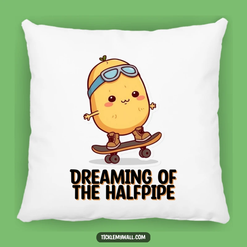 Funny Potato Skater Pillow Comfort Your Inner Daredevil