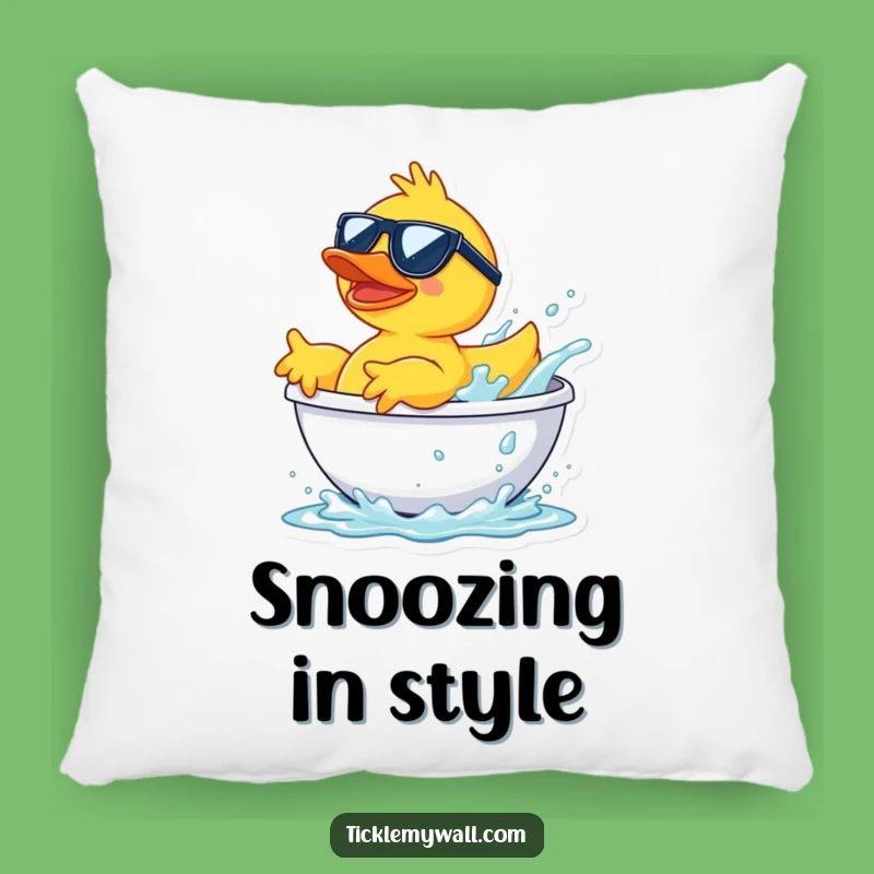Funny Sunglasses Duck Splash Pillow: Comfy Accent for Aquatic Fun