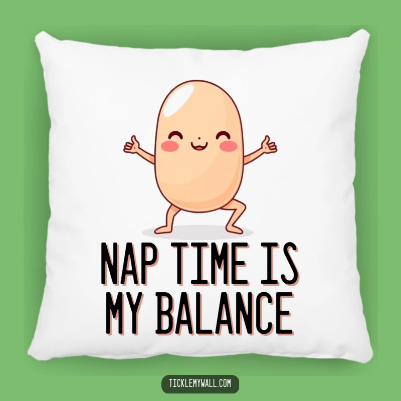 Funny Yoga Jelly Bean Pillow Comfy & Hilarious Decor Piece