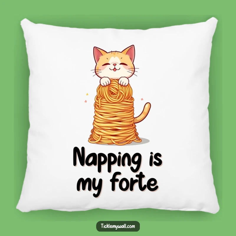 Funny Cat Spaghetti Balance Pillow: Comfy and Hilarious Home Decor!