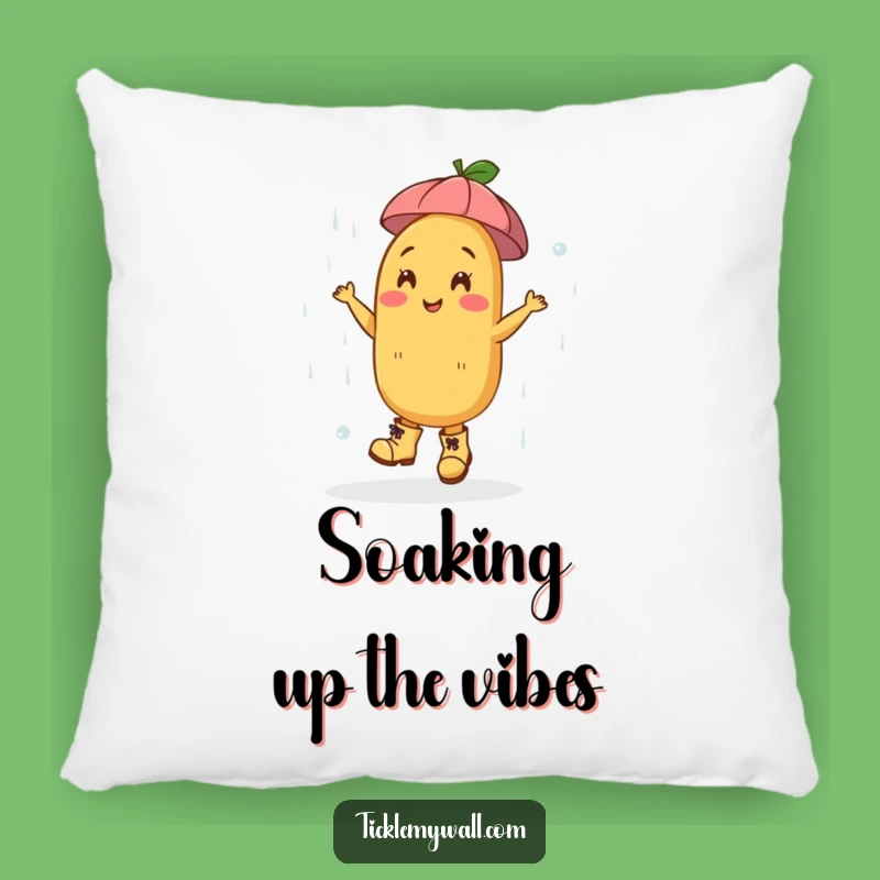 Funny Dancing Potato Boots Rain Pillow: Cozy Happiness!