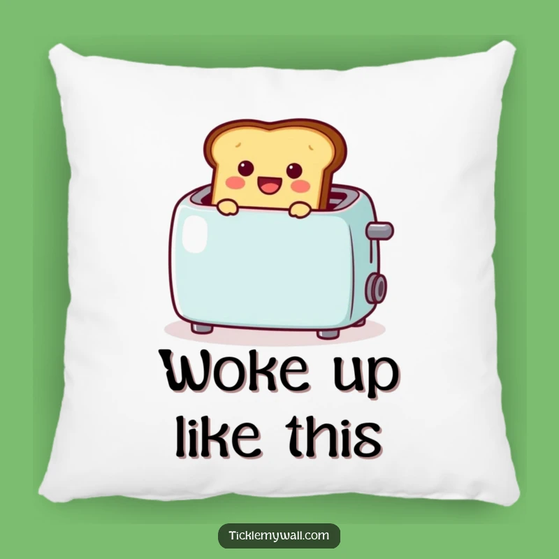 Funny Toast Pillow: Cozy Mornings with a Festive Pop!