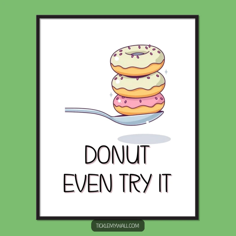 Funny Donut Stack Digital Art: Hilarious Dessert Illustration for Instant Joy