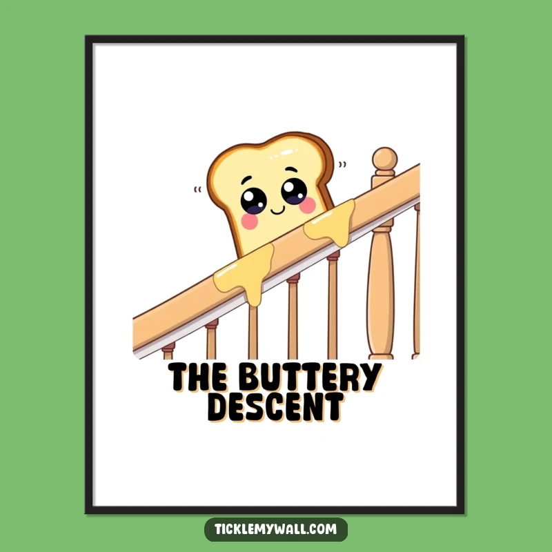 Funny Googly Eyed Toast Digital Print: Hilarious Art for Kitchen Decor