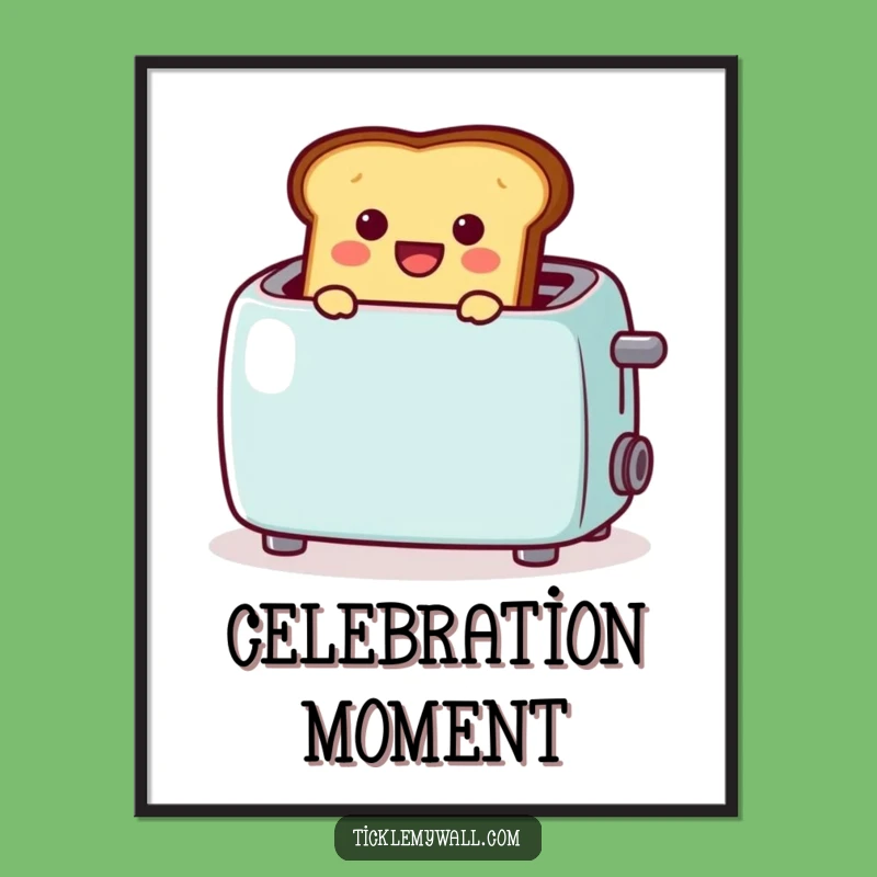 Funny Toast Digital Art: Morning Celebration for Your Walls