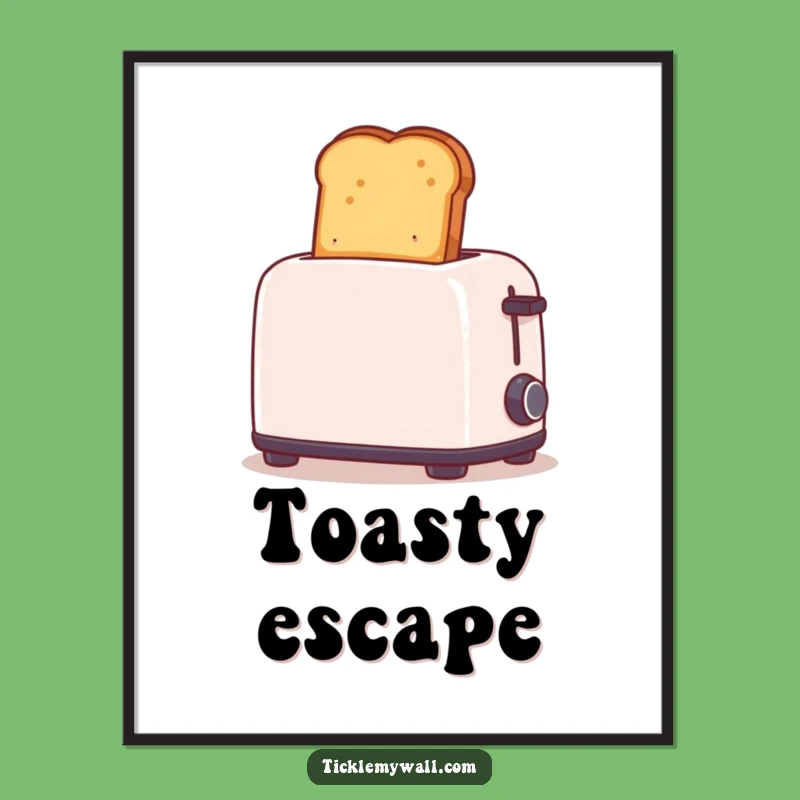 Funny Exploding Toast Digital Art: High Rise Breakfast, Downloadable Funny Gift!