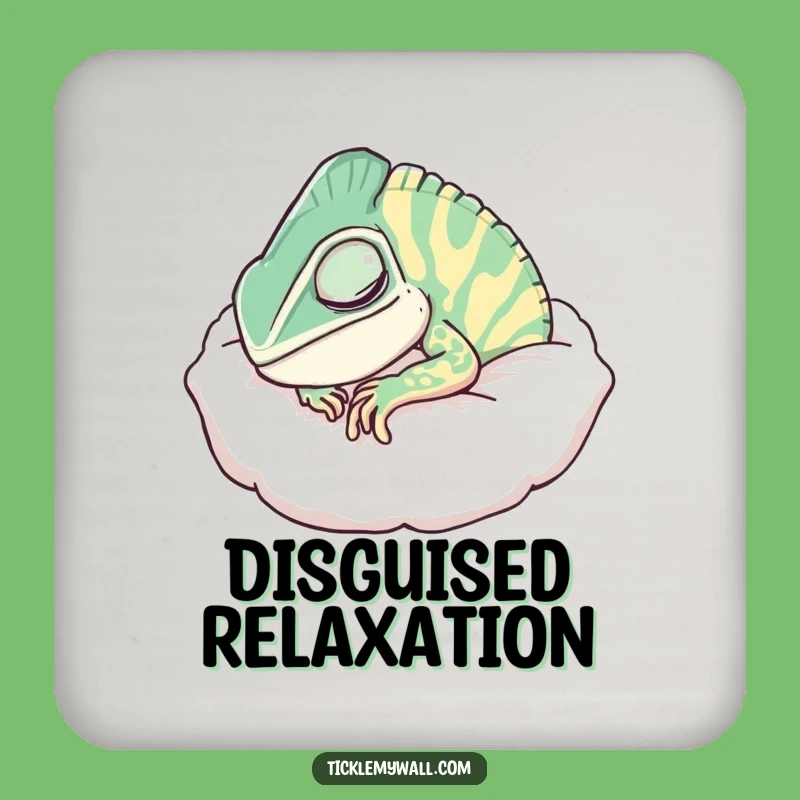 Funny Snoring Chameleon Pillow Coaster: Protect Surfaces with Humorous Charm