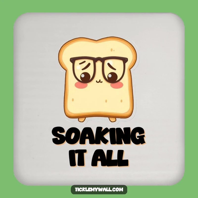Funny Puzzled Toast Coaster: Protect Surfaces with Brainy Humor, Funny Gift