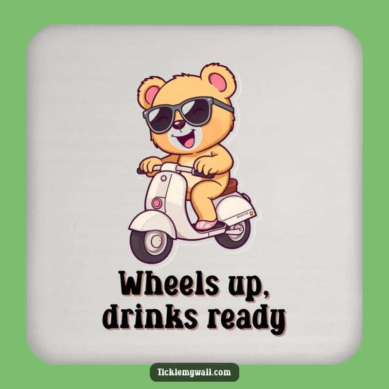 Funny Teddy Bear Scooter Coaster: Protect Surfaces with This Hilarious Bear's Smooth Ride