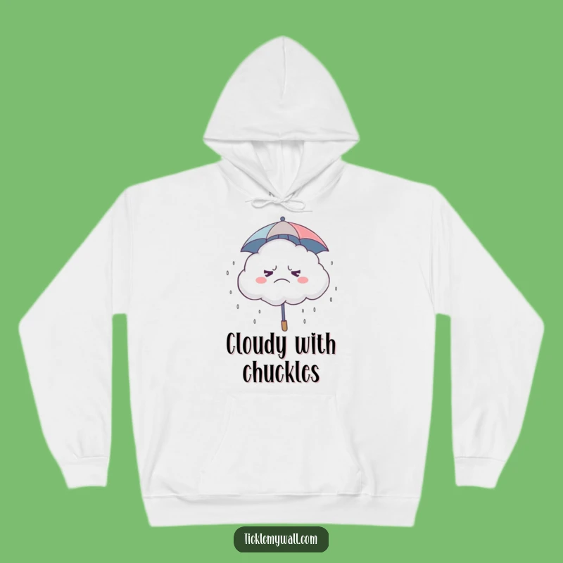 Funny Grumpy Cloud Giggle Hoodie: Cozy Up with Rainy Day Humor