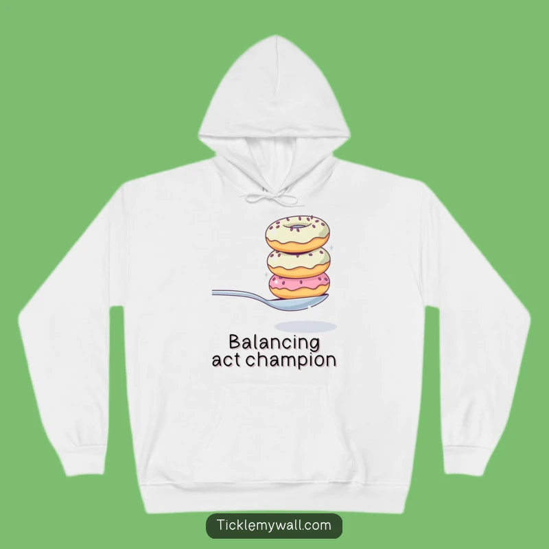 Funny Donut Stack Hoodie: Cozy Up with Hilarious Dessert Parody Art
