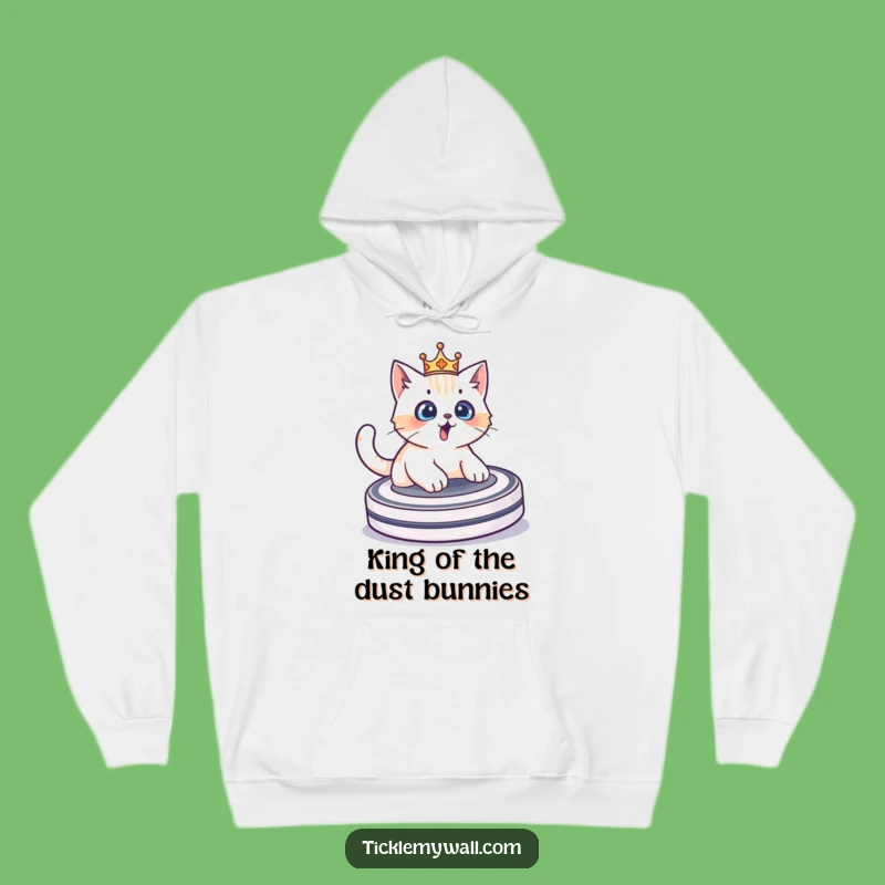 Funny Royal Cat Roomba Hoodie: Cozy and Hilarious Gift for Pet Lovers