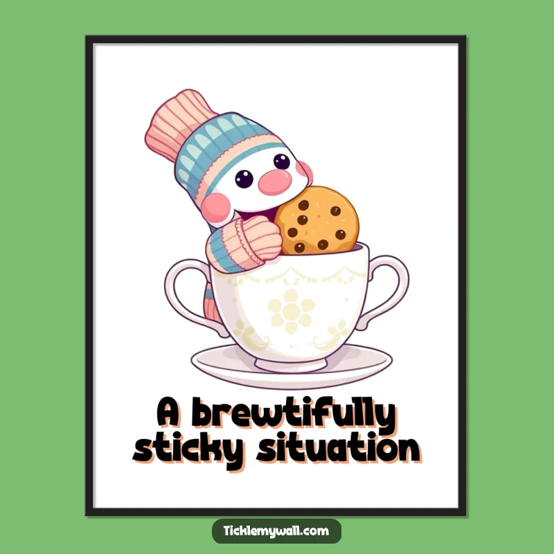 Free Printable Wall Art: Sock Puppet Cookie Thief - Funny Downloadable Decor!