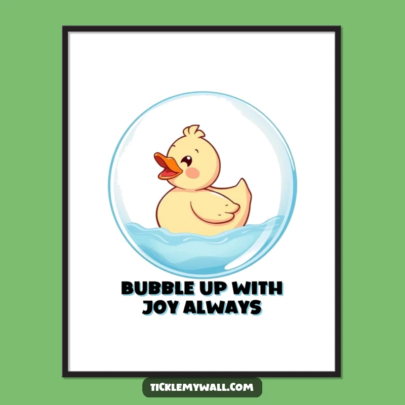 Funny Free Printable Rubber Ducky Bubble Art - Cheerful Downloadable Gift for Playful Spaces