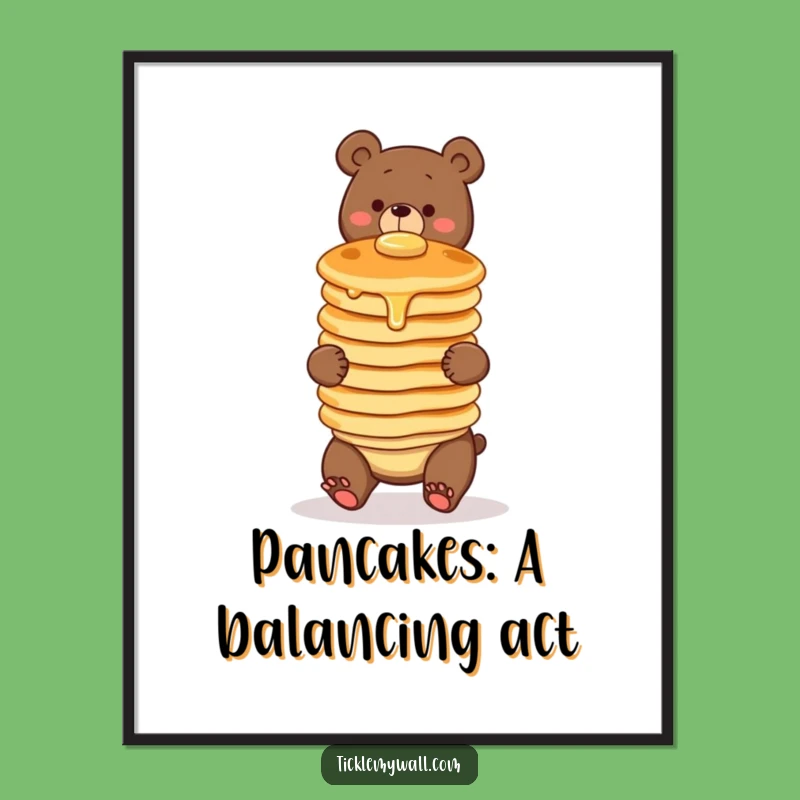 Free Printable Clumsy Bear Wall Art: Funny Downloadable Decor for Playful Spaces