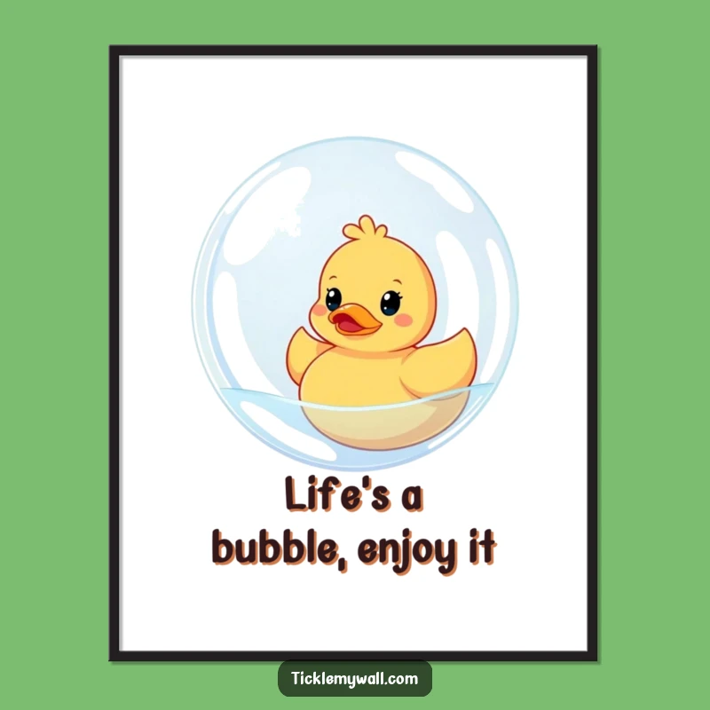 Free Printable Ducky Wall Art: Hilarious Bubble Downloadable Decor!