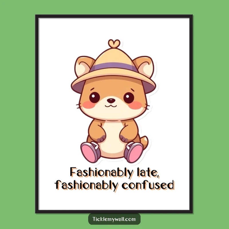 Funny Free Printable Wall Art: Animal Hat & Shoes Mishap, Quirky Downloadable Decor