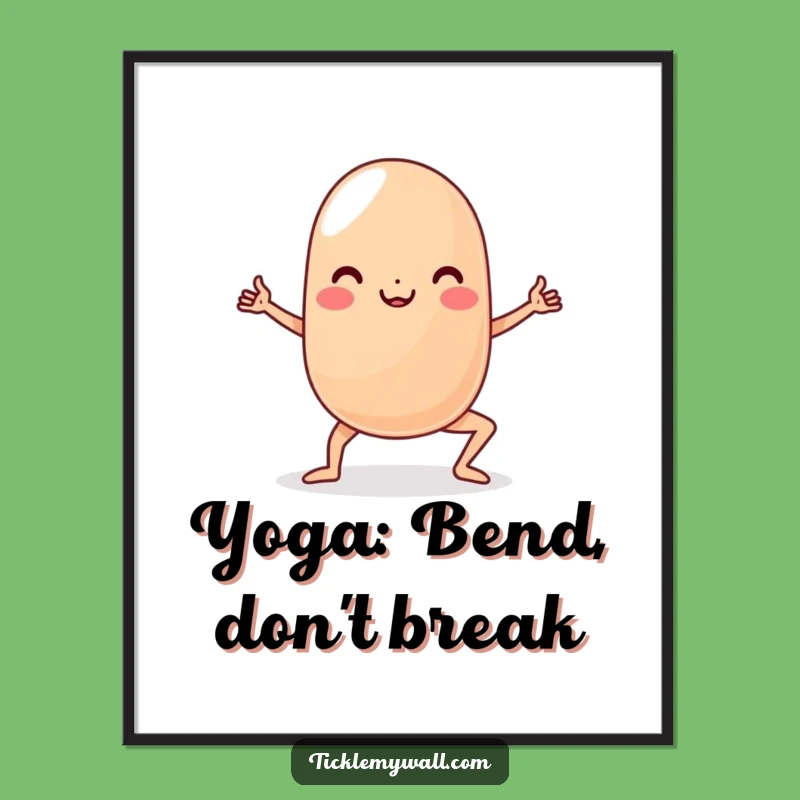 Funny Free Printable Yoga Jelly Bean Wall Art - Hilarious Downloadable Decor for Home!