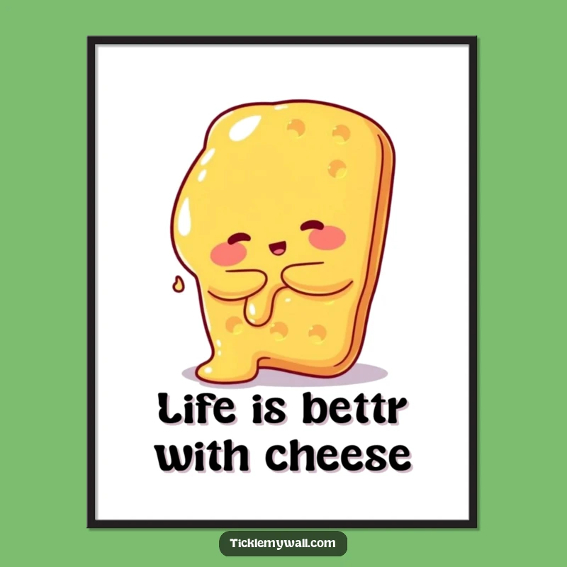 Free Printable Cheesy Blob Wall Art - Gooey & Funny Downloadable Decor!