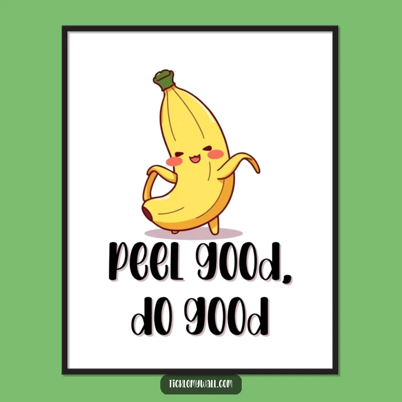 Funny Free Printable Slipping Banana Wall Art - Hilarious Downloadable Decor for Laughs!