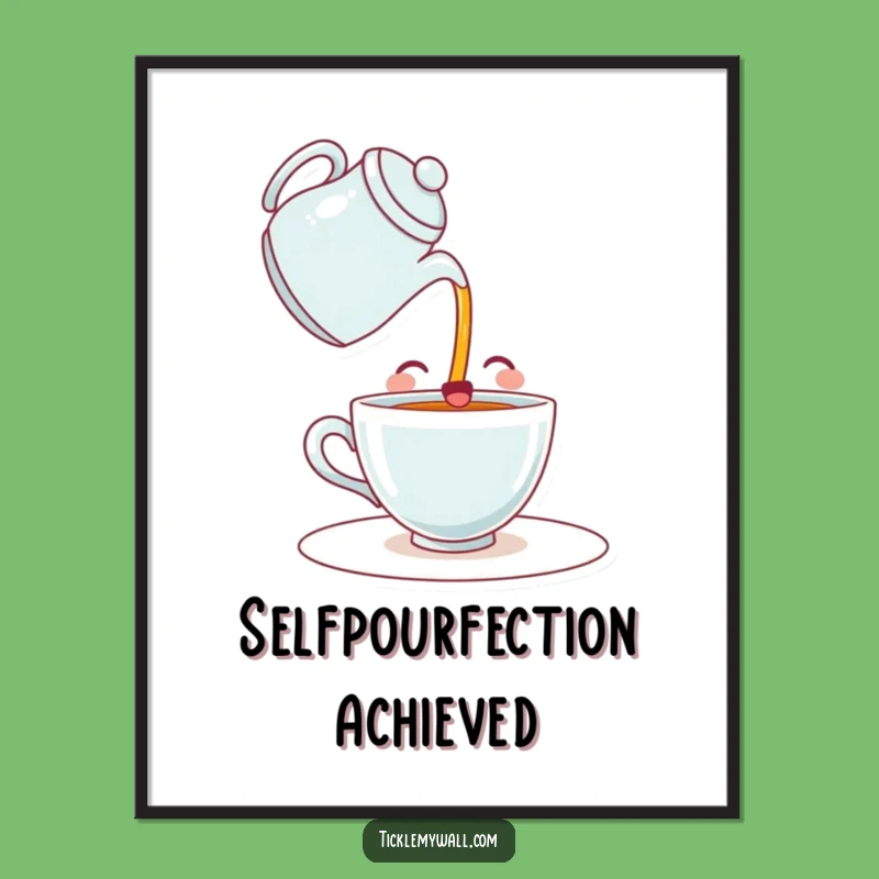 Free Printable Happy Teacup Wall Art: Funny Downloadable Decor for Cozy Kitchens