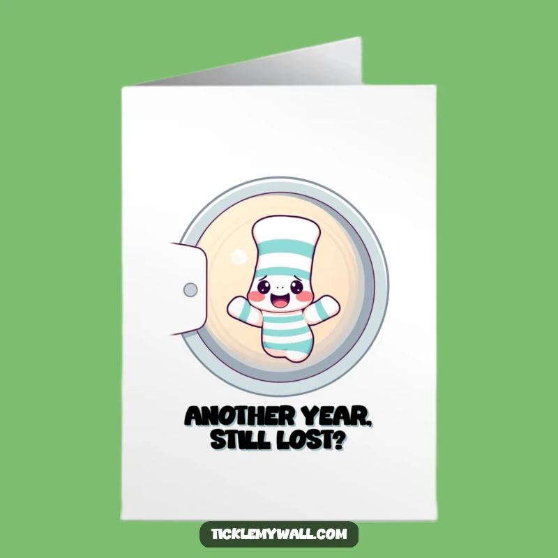 Free Printable Birthday Card: Confused Sock & Puppet - Funny Downloadable Fun