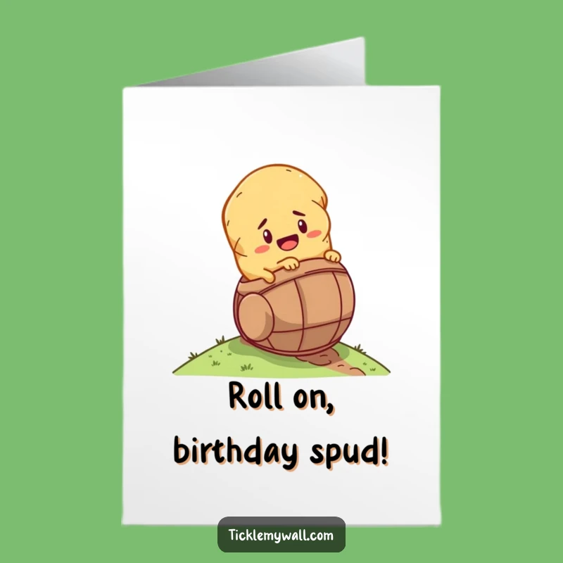 Free Printable Birthday Card: Determined Potato Barrel Funny Adventure Downloadable