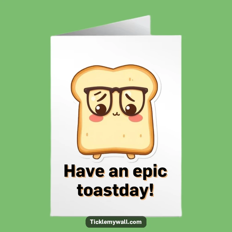 Free Printable Birthday Card: Puzzled Toast Scholar, Hilarious Downloadable Gift