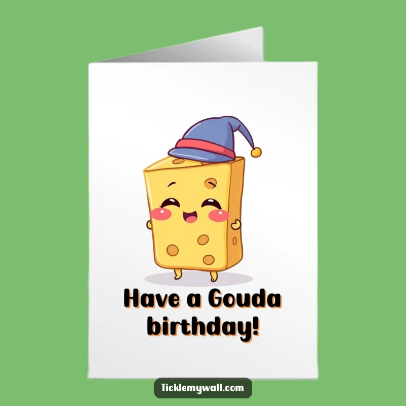 Free Printable Cheesy Hat Birthday Card - Hilarious Downloadable Gift for Cheese Lovers